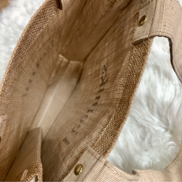 Peet’s Coffee & Tea Tan Woven Reusable Shopping Tote Bag Made in India Peetniks - Picture 5 of 6